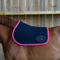 Jump'In Balthazar Teppich Marine / Fuchsie Blau