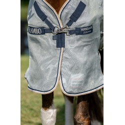 Fliegendecke Horseware Rambo Protector Integrated Silber / Marineblau