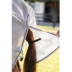 Fliegendecke Horseware Rambo Protector Integrated Silber / Marineblau
