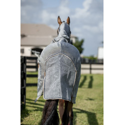 Fliegenschutzdecke Horseware Rambo Protector Fieldsafe Silber / Marineblau