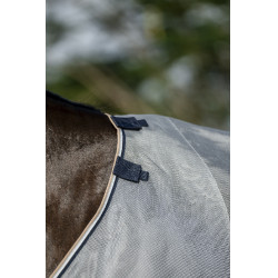 Fliegenschutzdecke Horseware Rambo Protector Fieldsafe Silber / Marineblau
