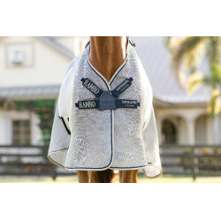 Fliegenschutzdecke Horseware Rambo Protector Fieldsafe Silber / Marineblau