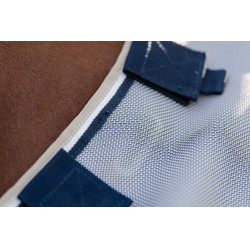 Fliegenschutzdecke Horseware Rambo Protector Fieldsafe Silber / Marineblau
