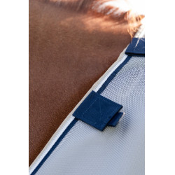 Fliegenschutzdecke Horseware Rambo Protector Fieldsafe Silber / Marineblau