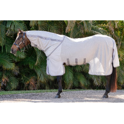 Fliegenschutz-Halsschutz Amigo Horseware Bug Buster Silber / Titan-Grau / Silber