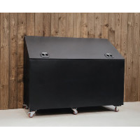 Futterbehälter aus Aluminium Grooming Deluxe by Kentucky auf Rollen Schwarz