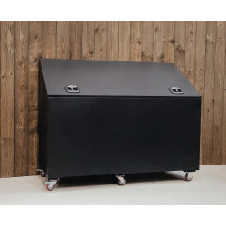 Futterbehälter aus Aluminium Grooming Deluxe by Kentucky auf Rollen Schwarz