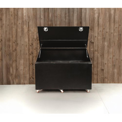 Futterbehälter aus Aluminium Grooming Deluxe by Kentucky auf Rollen Schwarz