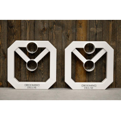 Cavaletti Aluminium Square Grooming Deluxe von Kentucky im 2er-Set Weiß Weiß Cavaletti Aluminium Square Grooming Deluxe von Kentucky im 2er-Set Weiß Weiß