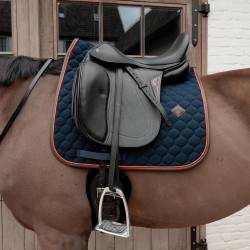 Kentucky Satteldecke Onion Quilt Leder Neon Marine Marineblau Kentucky Satteldecke Onion Quilt Leder Neon Marine Marineblau