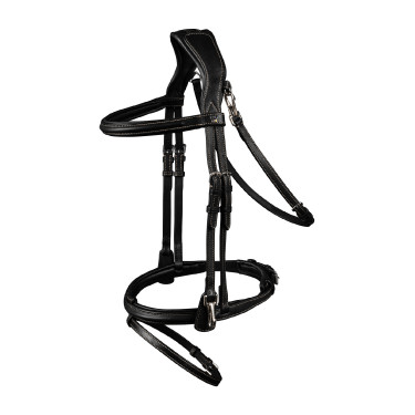 Waldhausen X-Line Trensenzaum mit kombiniertem Reithalfter Schwarz