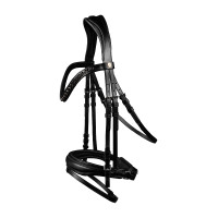 Lackriemen lackiert Waldhausen S-Line Blackshine kombiniertem Reithalfter Pullback Schwarz