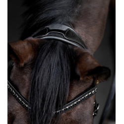 Lackriemen lackiert Waldhausen S-Line Blackshine kombiniertem Reithalfter Pullback Schwarz