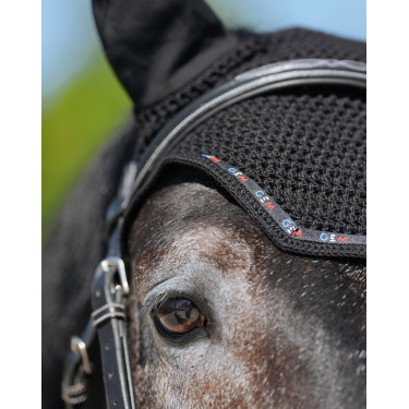 Kurze GEM Mesh-Mütze Schwarz / Blau Weiß Rot