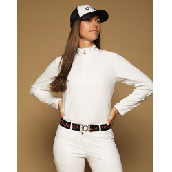 Gürtel GEM Zaza Schwarz / Koralle