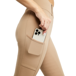 Leggings Montar MoElaine Logo Laserschnitt Vollbesatz Damen Latté Braun