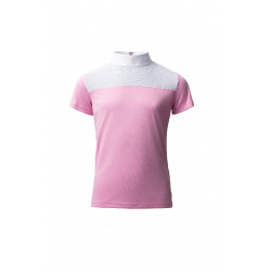 Turnier-Poloshirt Horze Kaya Kinder Strass