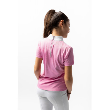 Turnier-Poloshirt Horze Kaya Kinder Strass Turnier-Poloshirt Horze Kaya Kinder Strass