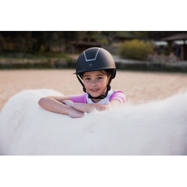 Turnier-Poloshirt Horze Kaya Kinder Strass Turnier-Poloshirt Horze Kaya Kinder Strass