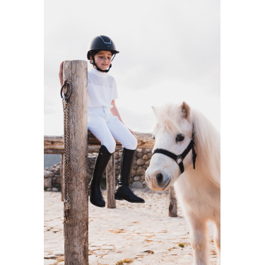 Turnier-Poloshirt Horze Kaya Kinder Strass Turnier-Poloshirt Horze Kaya Kinder Strass