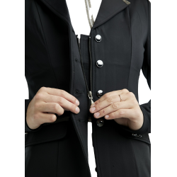 Turnierjacke Montar MoGloria mit Kaviarstreifen Damen Schwarz