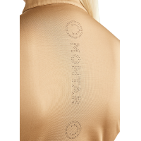 Kurzärmliges Trainings-T-Shirt Montar MoElaine mit gelasertem Logo für Damen Weiß Weiß