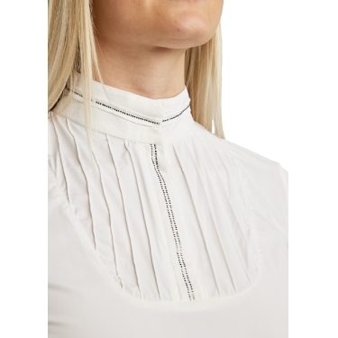 Elegantes Polo Montar MoZitta Pintucks und Gunmetal-Kristalle Damen Elegantes Polo Montar MoZitta Pintucks und Gunmetal-Kristalle Damen