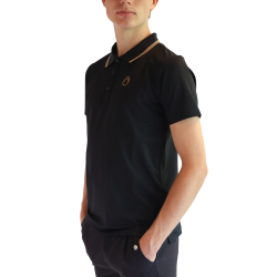 Kurzärmliges Poloshirt Montar MoDrake mit kontrastierendem Kragen und Logo für Herren