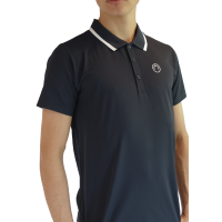 Kurzärmliges Poloshirt Montar MoDrake mit kontrastierendem Kragen und Logo für Herren Marine Marineblau