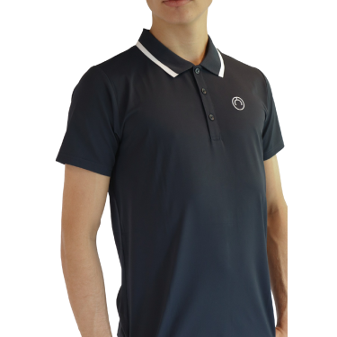 Kurzärmliges Poloshirt Montar MoDrake mit kontrastierendem Kragen und Logo für Herren Marine Marineblau