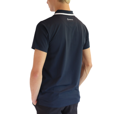 Kurzärmliges Poloshirt Montar MoDrake mit kontrastierendem Kragen und Logo für Herren Marine Marineblau