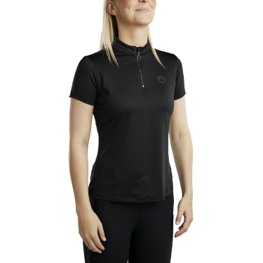 Kurzarm-Poloshirt Montar MoBlair mit Crystal Gun Metal Junior