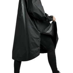 Langer Regenmantel Montar MoRianne Logo schwarz