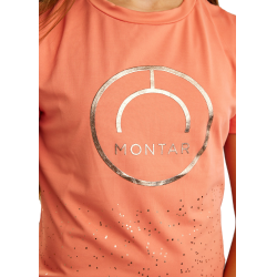 Kurzärmeliges T-Shirt Montar MoNille Junior mit Roségold-Aufdruck Wassermelone Rosa