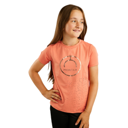 Kurzärmeliges T-Shirt Montar MoNille Junior mit Roségold-Aufdruck Wassermelone Rosa