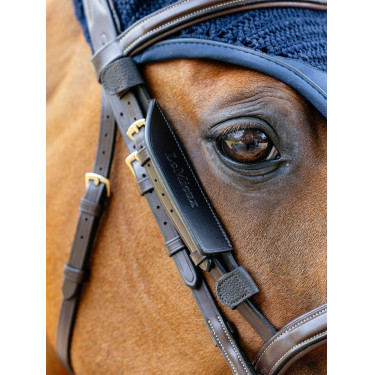 Oeillères de bridon LeMieux en cuir Braun