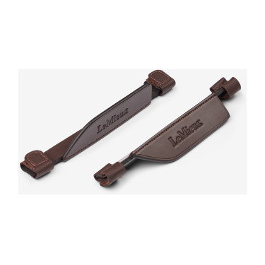 Oeillères de bridon LeMieux en cuir Havanna Braun