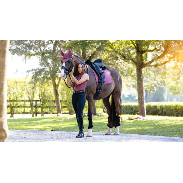 Tapis de dressage LeMieux Essence Square Rosenholz Rosa
