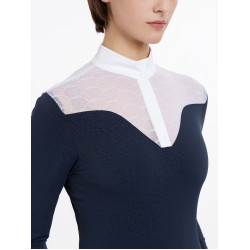 LeMieux Emily Turnierpolo mit langen Ärmeln Marine Marineblau