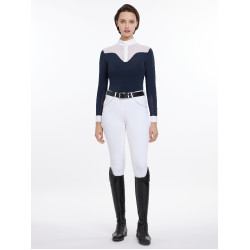 LeMieux Emily Turnierpolo mit langen Ärmeln Marine Marineblau