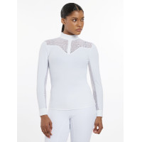 LeMieux Emily Turnierpolo mit langen Ärmeln Weiß Wei&szlig;