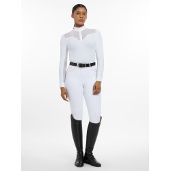 LeMieux Emily Turnierpolo mit langen Ärmeln Weiß Wei&szlig;