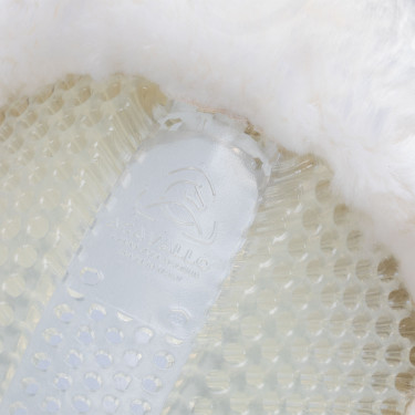 Gel- und Lammfell-Stoßdämpfer Hinterer Erhöhungskeil Acavallo Transparent / weißes Lamm Gel- und Lammfell-Stoßdämpfer Hinterer Erhöhungskeil Acavallo Transparent / weißes Lamm