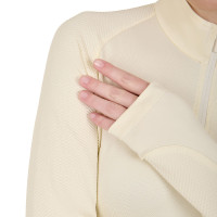 Damen-Funktionsshirt mit langen Ärmeln und enger Passform Equestro Schwarz / Weiß