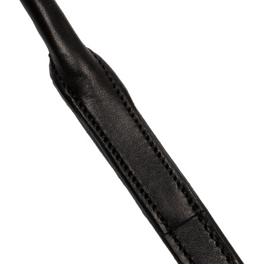 Trense Acavallo Parnaso Leder Doppelzügel Schwarz / Weiß