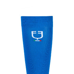 Technische elastische Socken mit italienischer Flagge Equestro Blau aus Savoyen