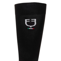 Technische elastische Socken mit italienischer Flagge Equestro Schwarz