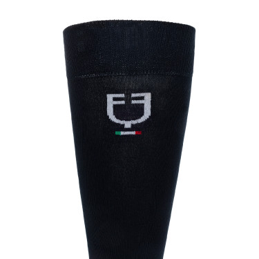 Technische elastische Socken mit italienischer Flagge Equestro Marine Marineblau Technische elastische Socken mit italienischer Flagge Equestro Marine Marineblau