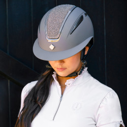 Imperial Riding Olania Deluxe Reithelm mit großem Visier Grau