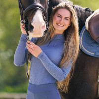 Langarm-Poloshirt Imperial Riding Parla Damen Mondstein Orange